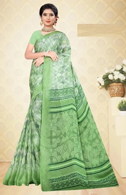 Saroj Green Silk 102 Designer Saree Collection