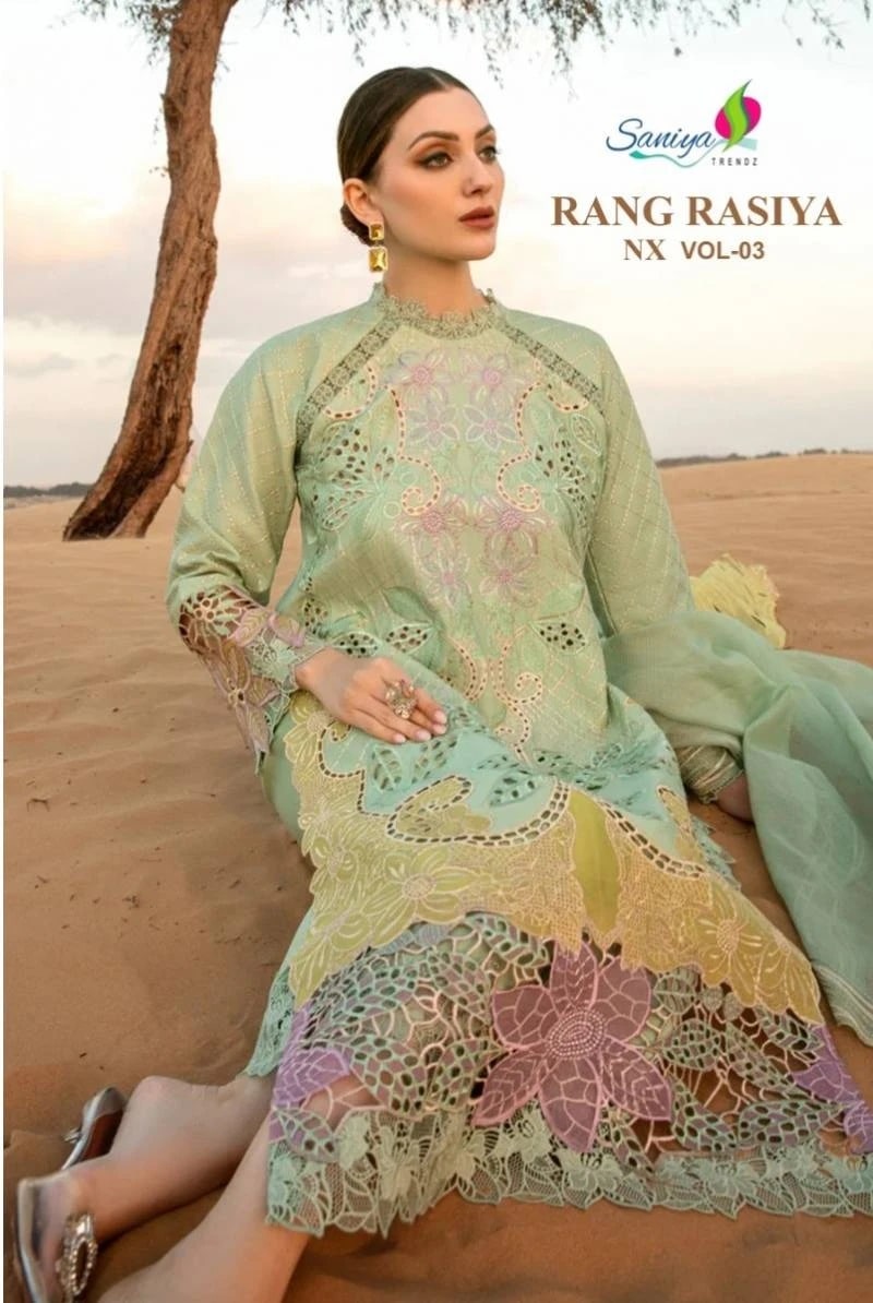 Saniya Rang Rasiya Nx Vol 3 Cotton Pakistani Suit Collection
