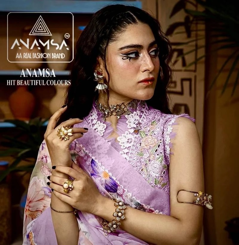 Anamsa 463 A To D Designer Cotton Pakistani Salwar Suit Collection