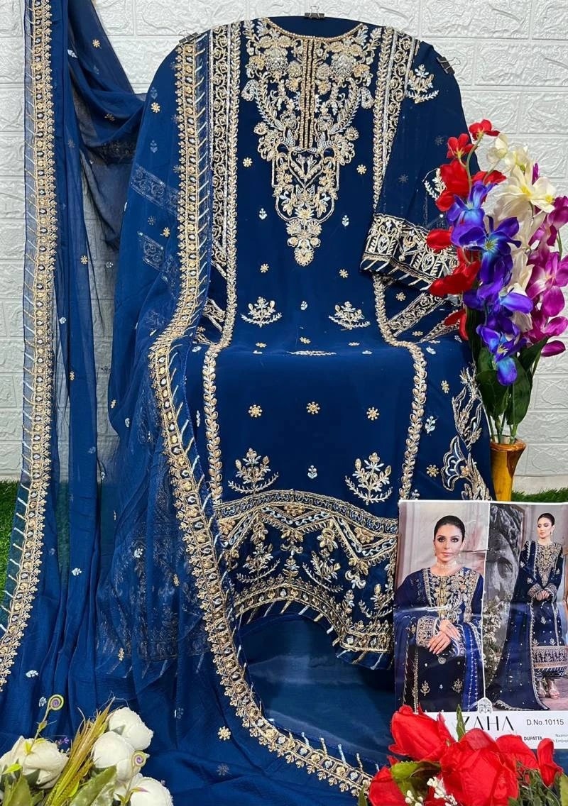 Zaha 10115 Georgette Pakistani Salwar Suits Collection