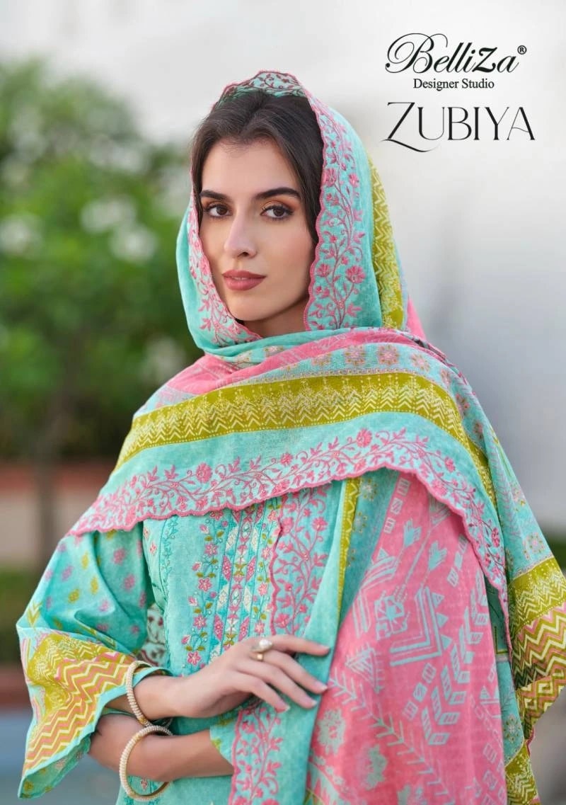 Belliza Zubiya Designer Digital Printed Dress Material Collection