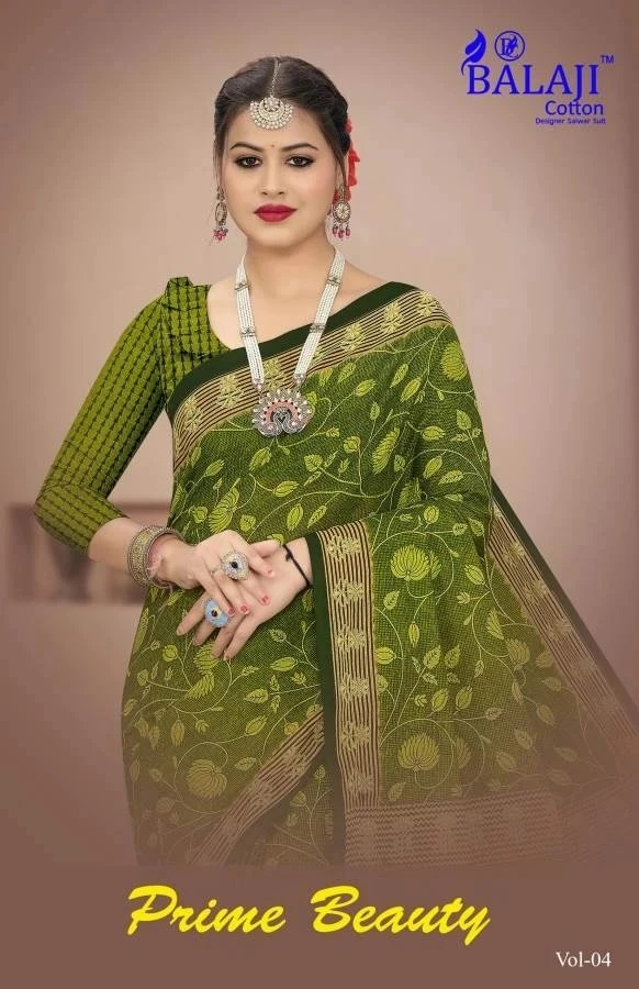 Balaji Prime Beauty Vol 4 Daily Wear Pure Cotton Saree Collection