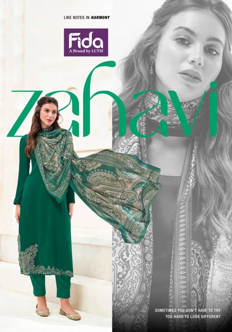 Fida Zahavi Exclusive Embroidered Dress Material Collection