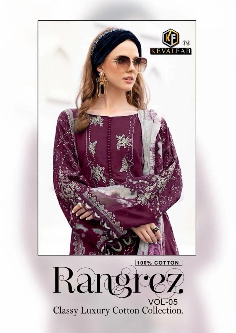 Keval Rangrez Vol 5 Karachi Cotton Pakistani Dress Material Collection