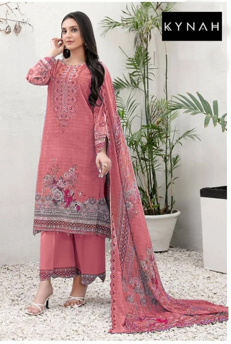 Kynah 2167 Pakistani Salwar Kameez Cotton Dupatta Collection