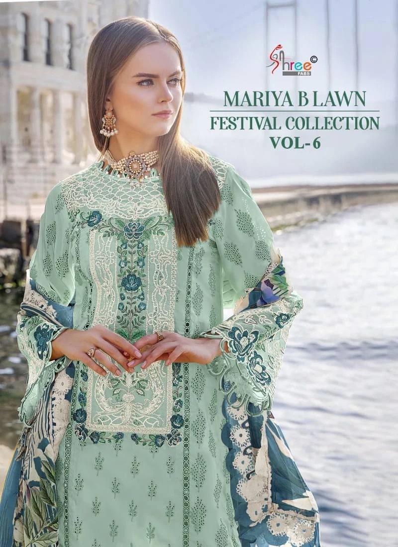 Shree Mariya B Lawn Festival Collection Vol 6 Pakistani Suits Cotton Dupatta