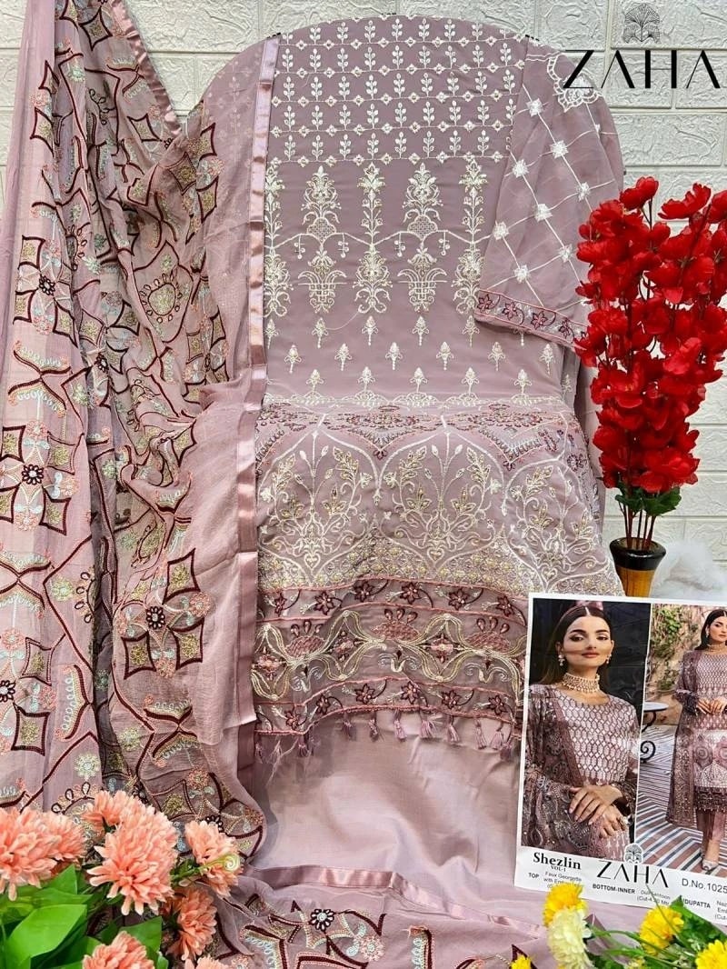 Zaha 10251 Georgette Pakistani Salwar Suits Collection