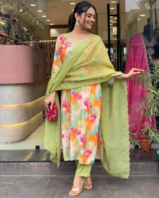Swara 01 Designer Fancy Neck Kurti Bottom With Dupatta Collection