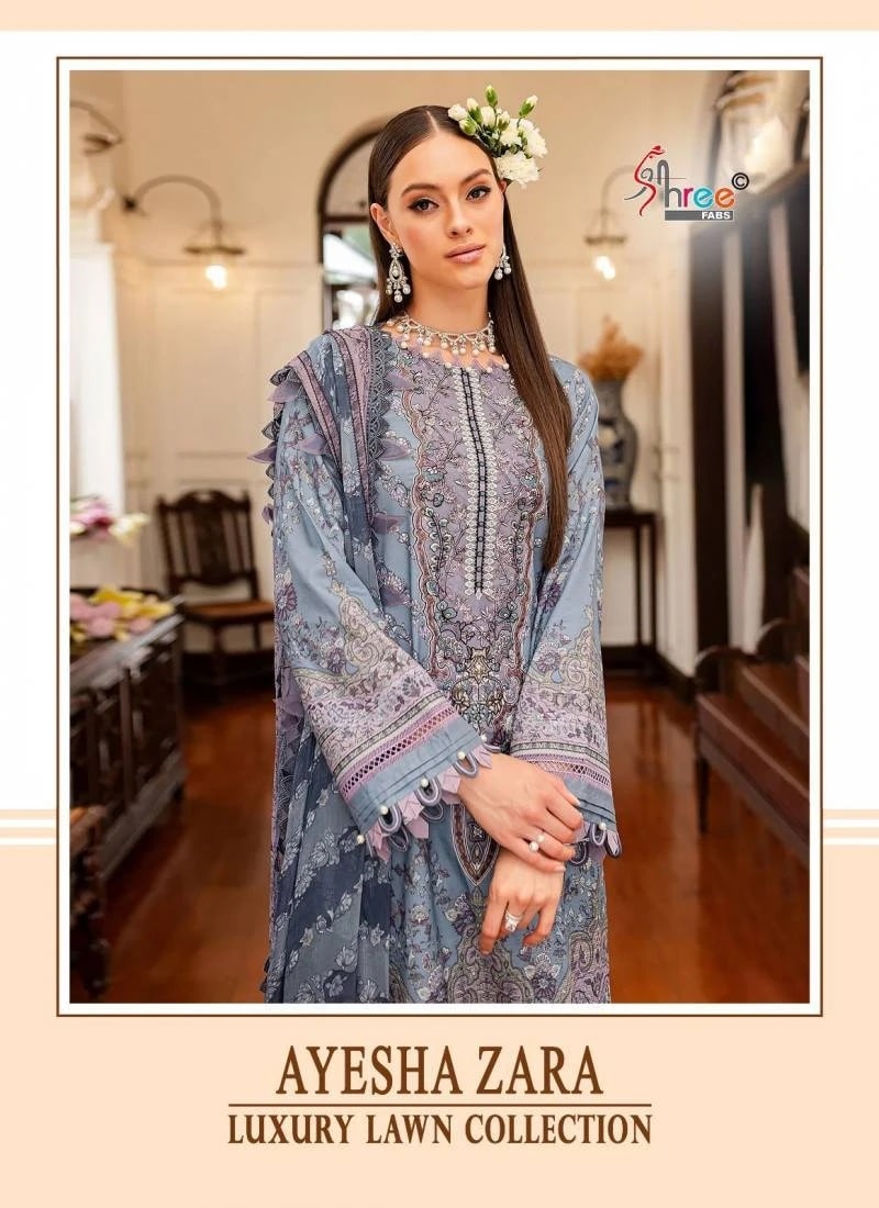 Shree Ayesha Zara Luxury Lawn Collection Cotton Pakistani Suit