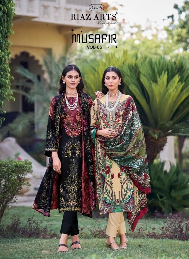 Riaz Arts Musafir Vol 6 Exclusive Digital Printed Dress Material Collection