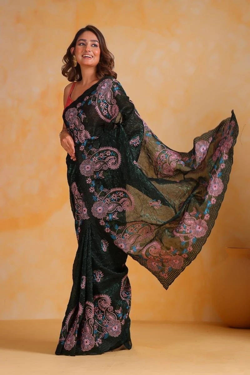 Suhanisha 01 Designer Embroidery Saree Collection