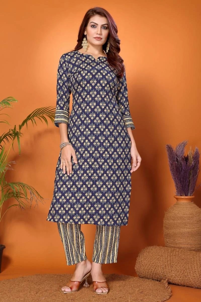 Dhruvi 153 Rayon Daily Wear Kurti With Pant Collection