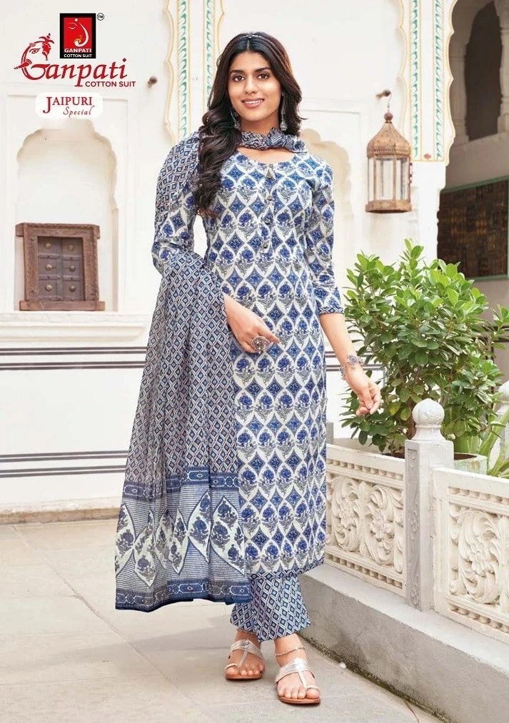 Ganpati Jaipuri Special Vol 11 Printed Daily Wear Dress Material Collection