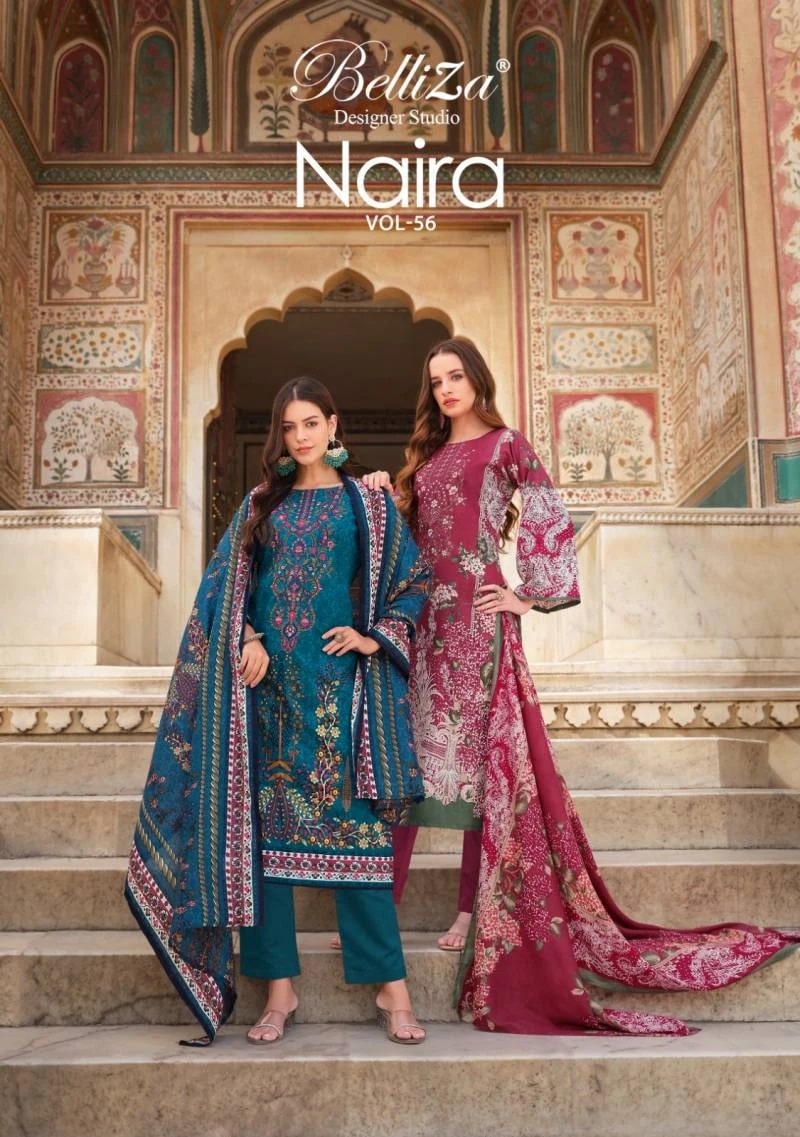 Belliza Naira Vol 56 Exclusive Cotton Dress Material Collection