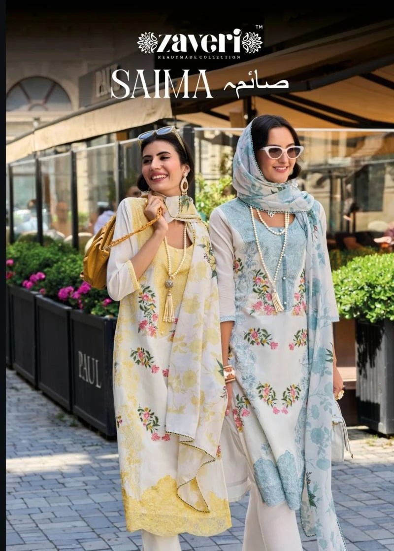 Zaveri Saima Cotton Designer Ready Made Dress Collection