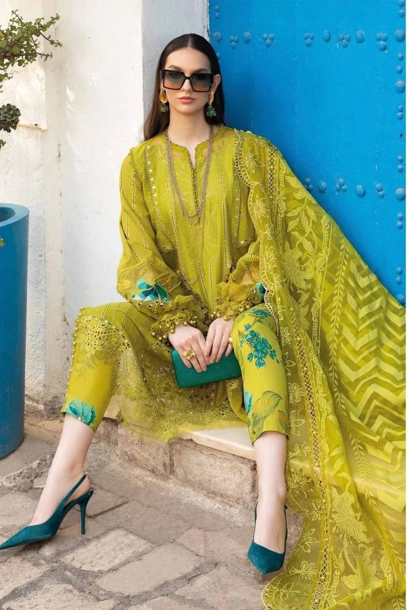 Deepsy Maria B Voyage Lawn 24 Nx Pakistani Suit Cotton Dupatta