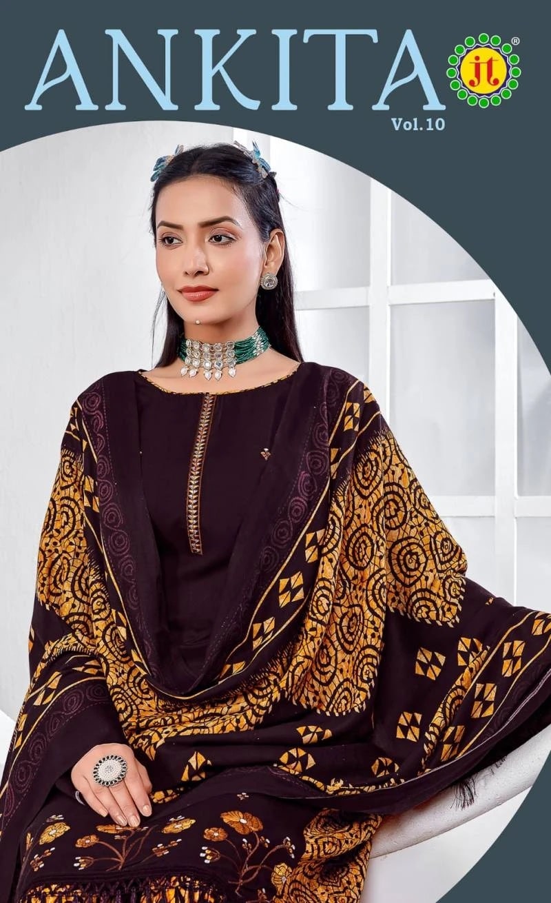 Jt Ankita Vol 10 Designer Dress Material Collection