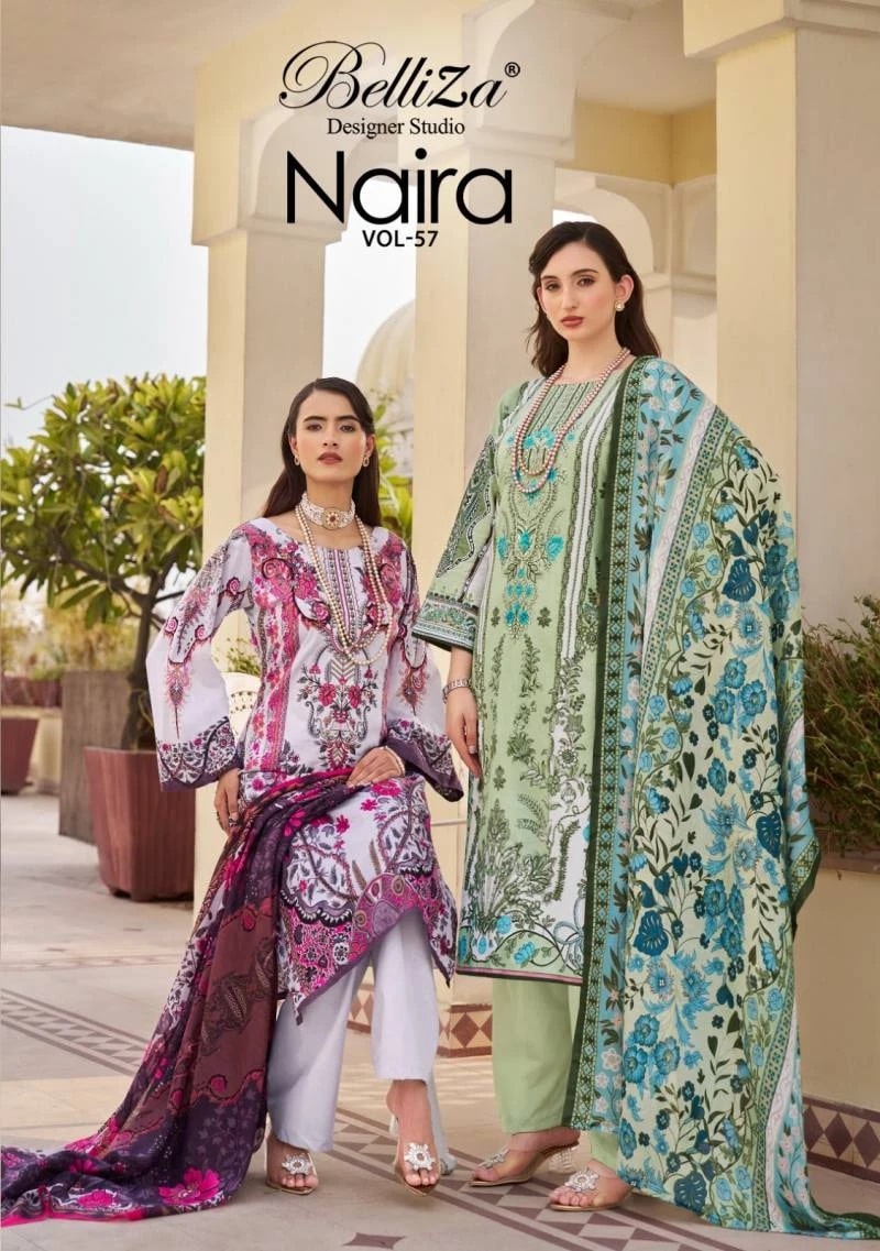 Belliza Naira Vol 57 Exclusive Printed Dress Material Collection