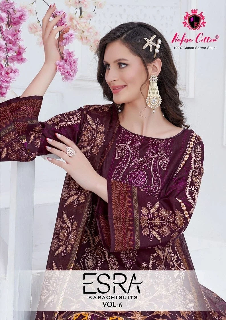 Nafisa Esra Vol 6 Karachi Printed Dress Material