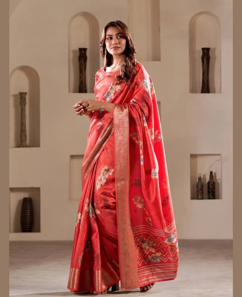 Rajpath Litchi Soft Silk Printed Saree Collection