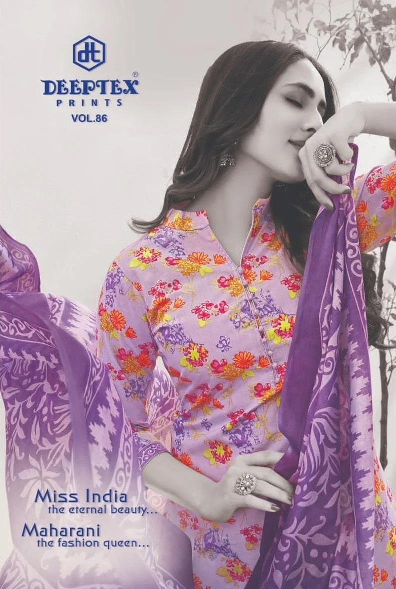 Deeptex Miss India Vol 86 Printed Cotton Dress Material