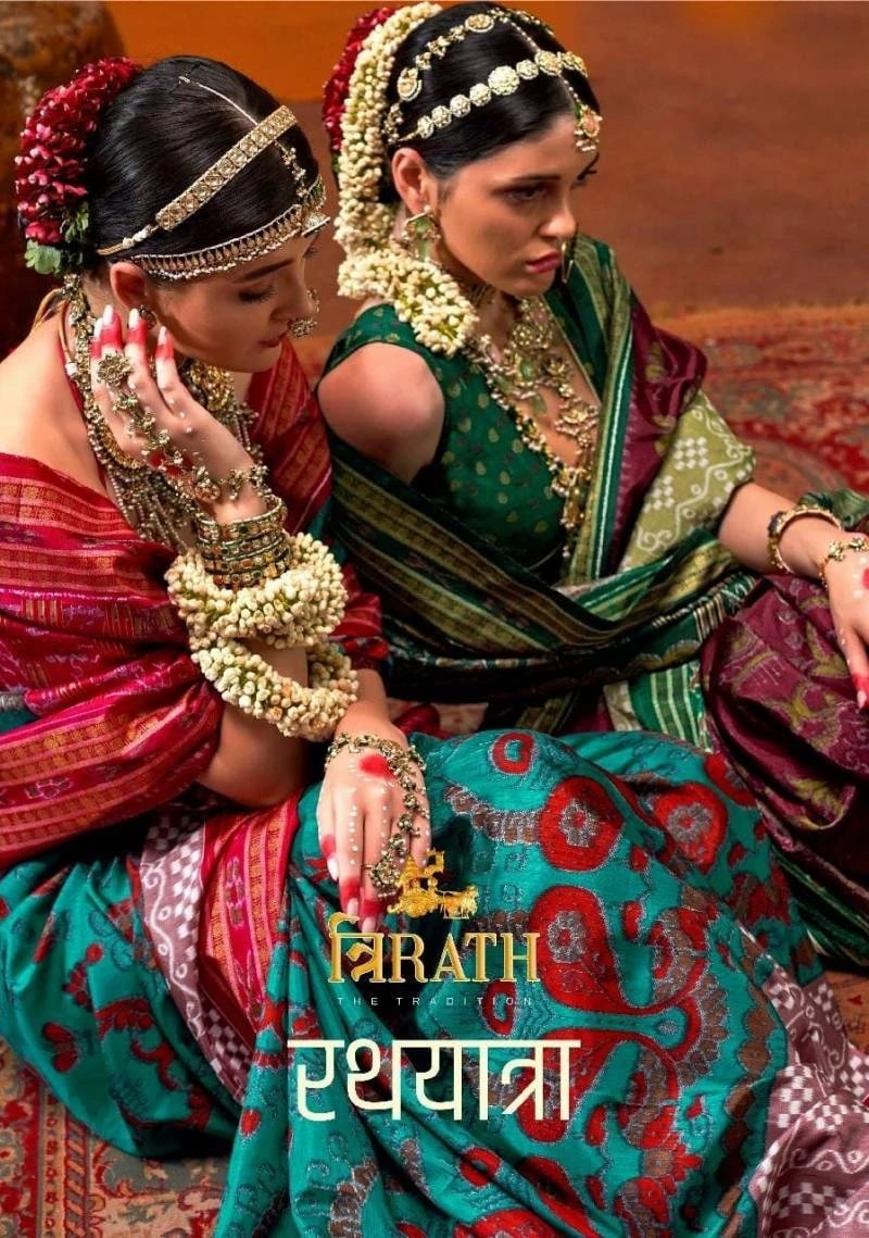 Trirath Rathyatra Mercerizer Silk Designer Saree Collection