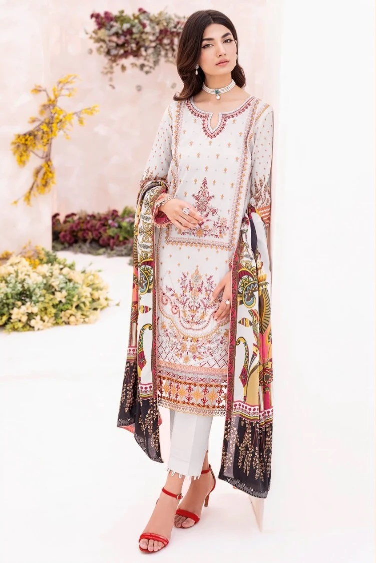 Taj 533 Pakistani Suits Chiffon Dupatta