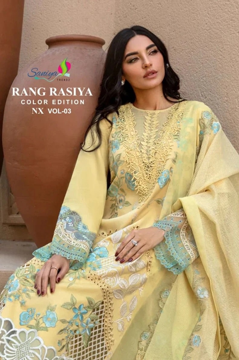 Saniya Rang Rasiya Color Edition Nx Vol 3 Cotton Pakistani Suit