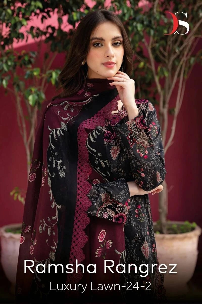 Deepsy Ramsha Rangrez Luxury Lawn 24 Vol 2 Cotton Pakistani Suit