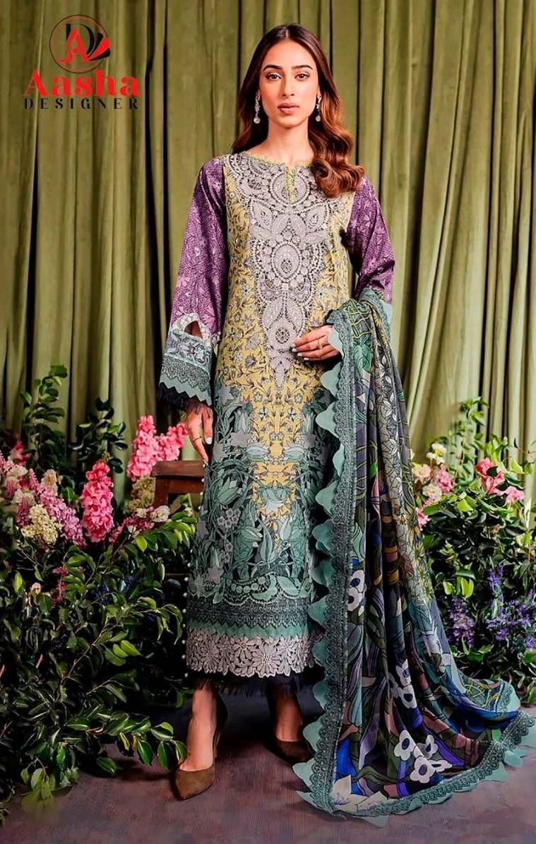 Aasha Jade Bliss Lawn Collection Vol 2 Chiffon Pakistani Suits
