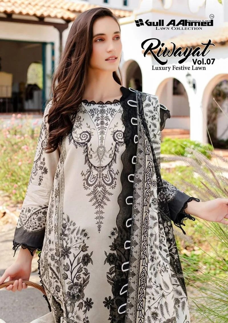 Gull A Ahmed Riwayat Vol 7 Cotton Dress Material Collection