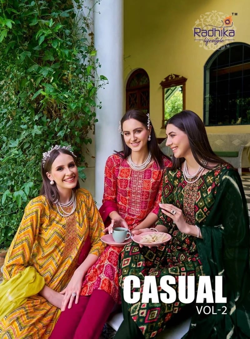 Radhika Casual Vol 2 Printed Kurti Pant With Dupatta