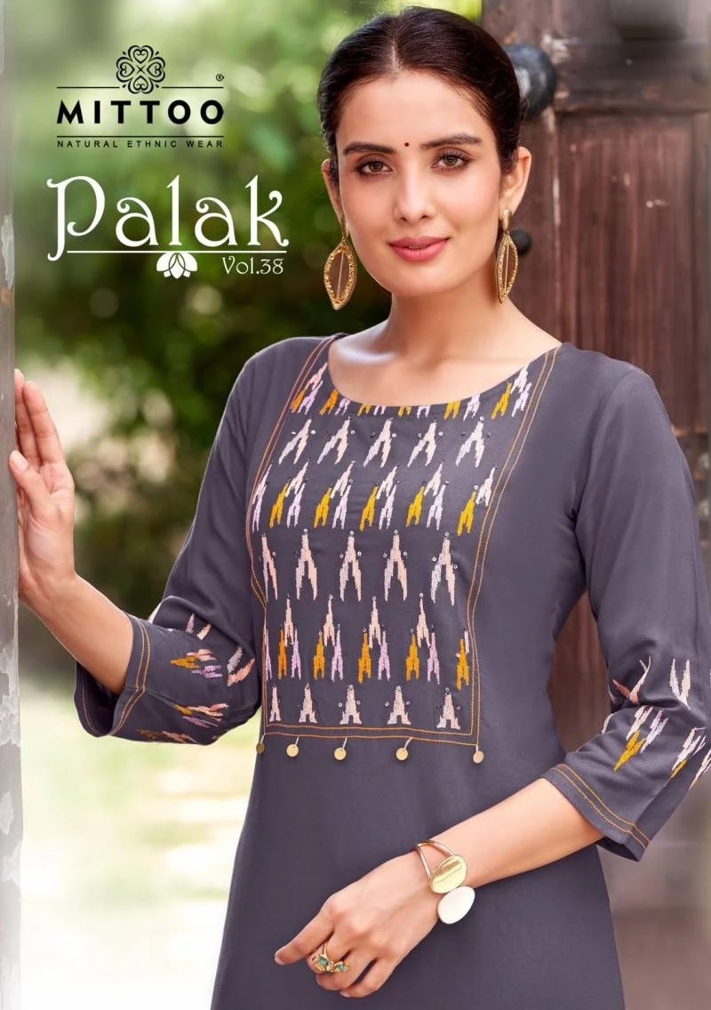 Mittoo Palak Vol 38 Embroidered Kurti Collection
