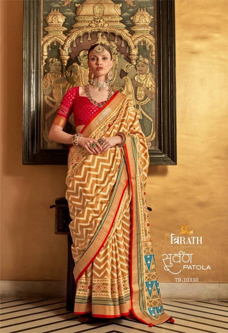 Trirath Suwarna Patola Mercerized Designer Saree Collection