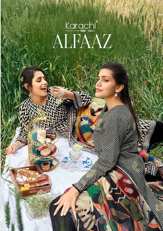 Kesar Alfaaz Cotton Printed Dress Material