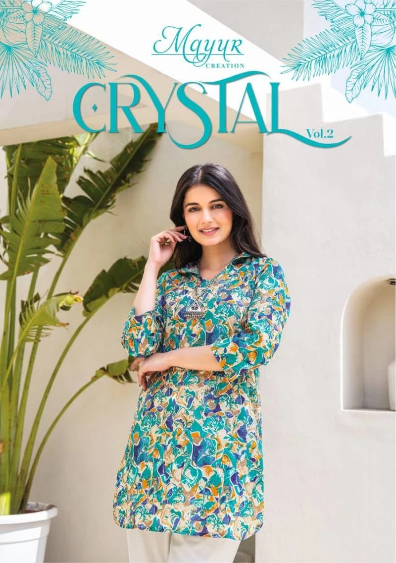 Mayur Crystal Vol 2 Printed Tunic Top Collection