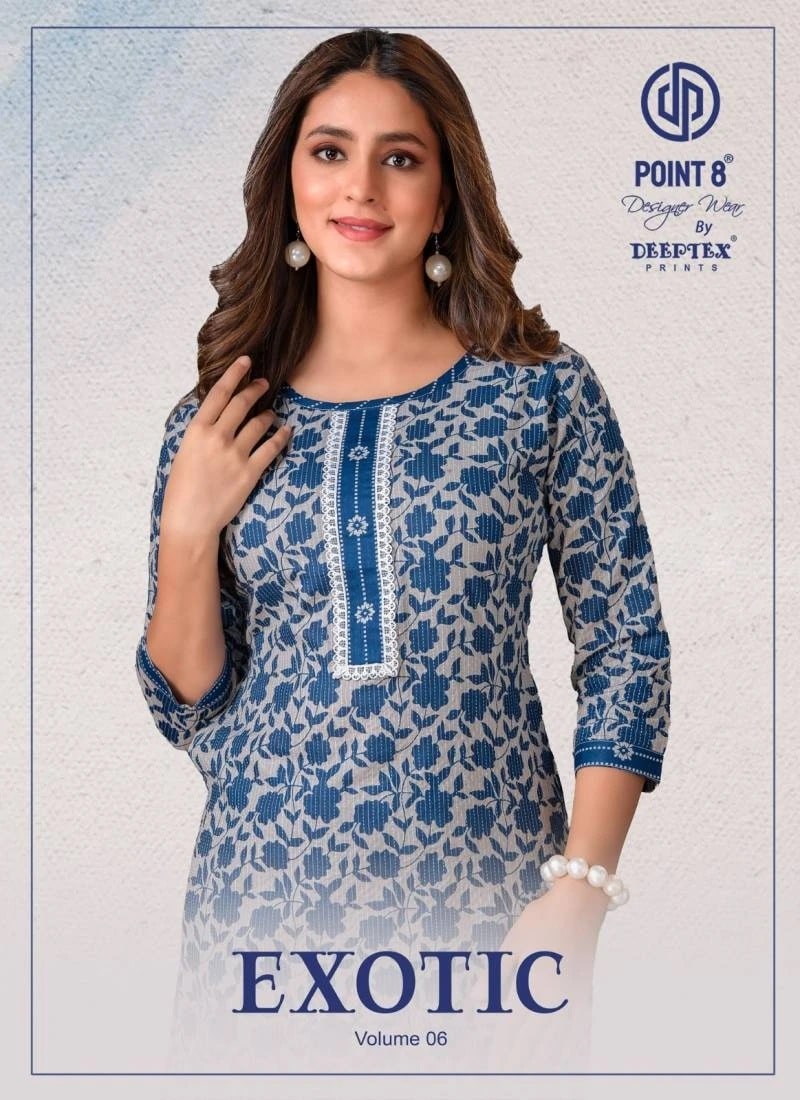Deeptex Exotic Vol 6 Cotton Kurti With Pant Collection