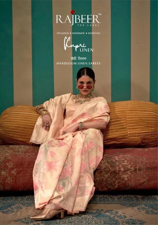 Rajbeer Kapri Linen Handloom Linen Saree Collection