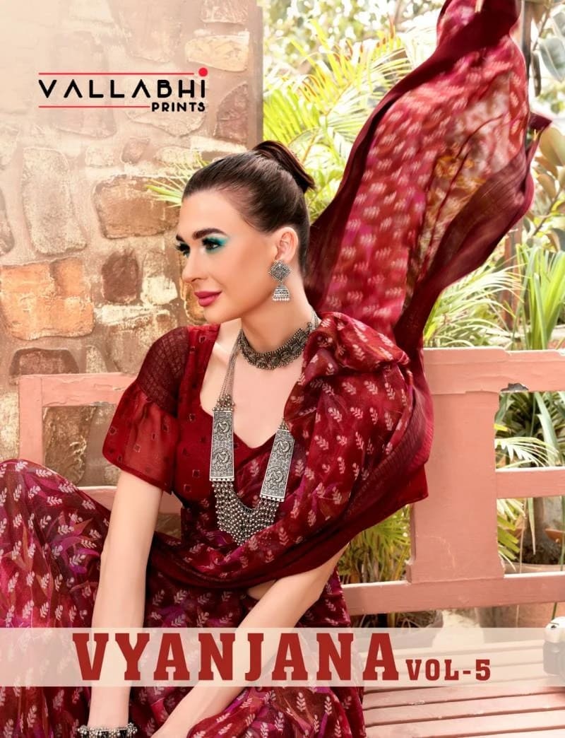 Vallabhi Vyanjana Vol 5 Fancy Printed Saree Collection