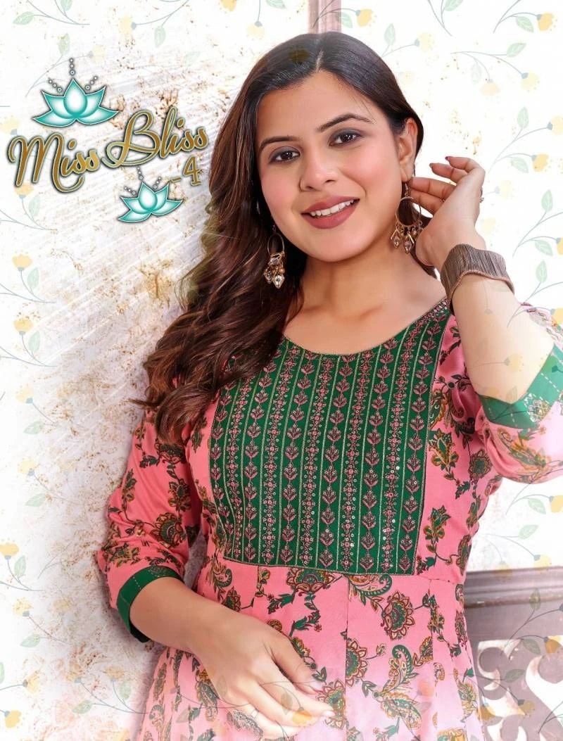 Beauty Queen Miss Bliss 4 Printed Kurti Collection
