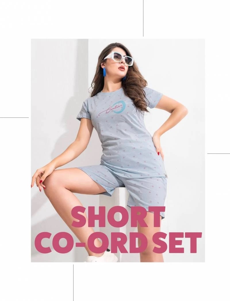 Short Co Ord Set Comfortable Shorty Shorts Nightwear
