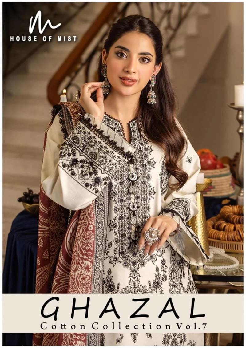 House Of Mist Ghazal Vol 7 Cotton Dress Material