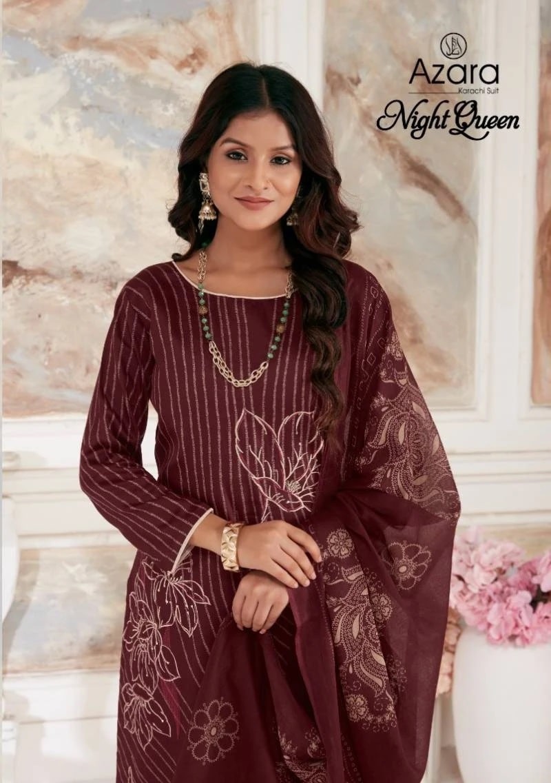 Radhika Azara Night Queen Cotton Dress Material