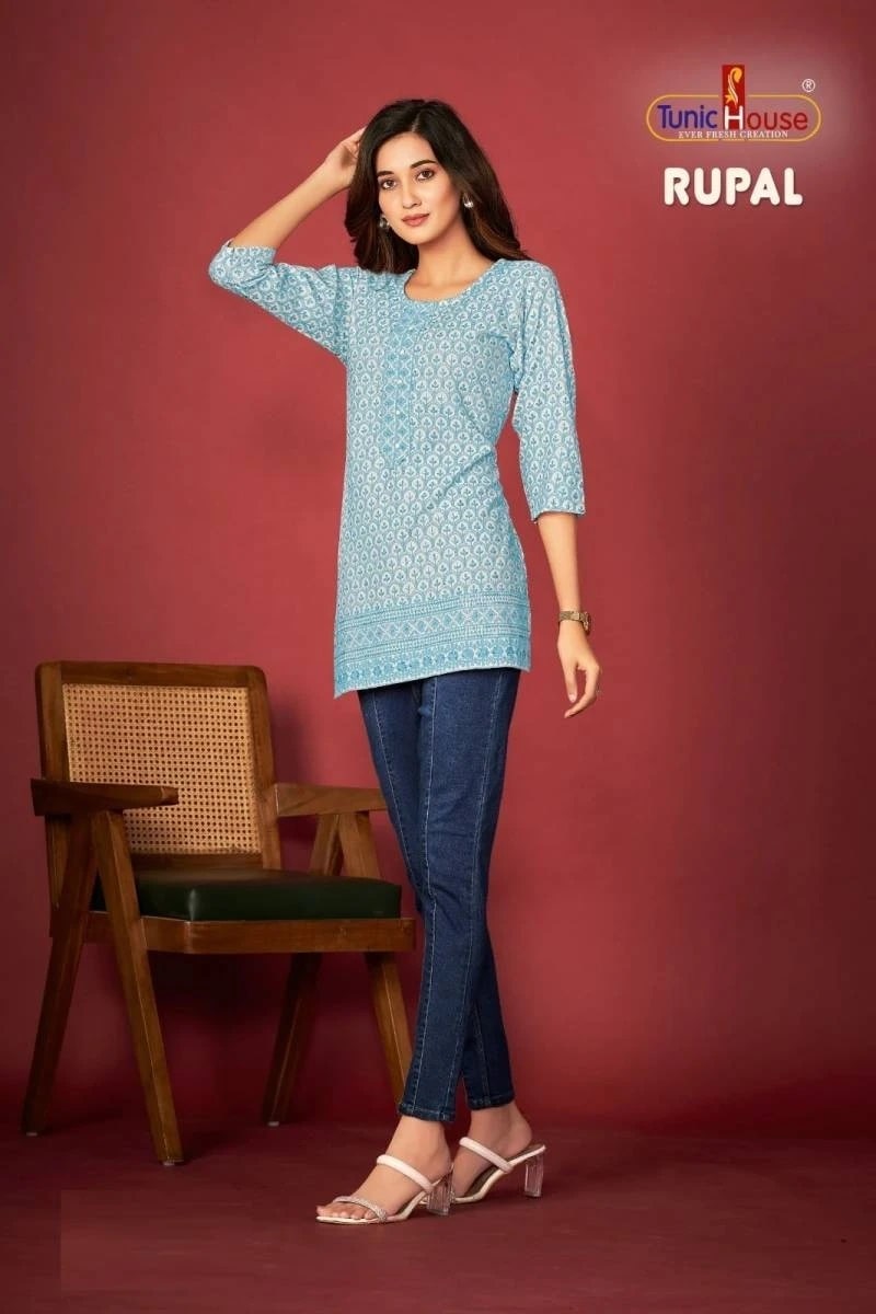 Tunic House Rupal Viscouse Designer Top Collection