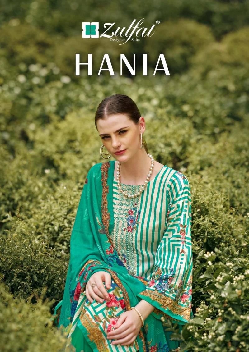 Zulfat Hania Cotton Designer Dress Material Collection