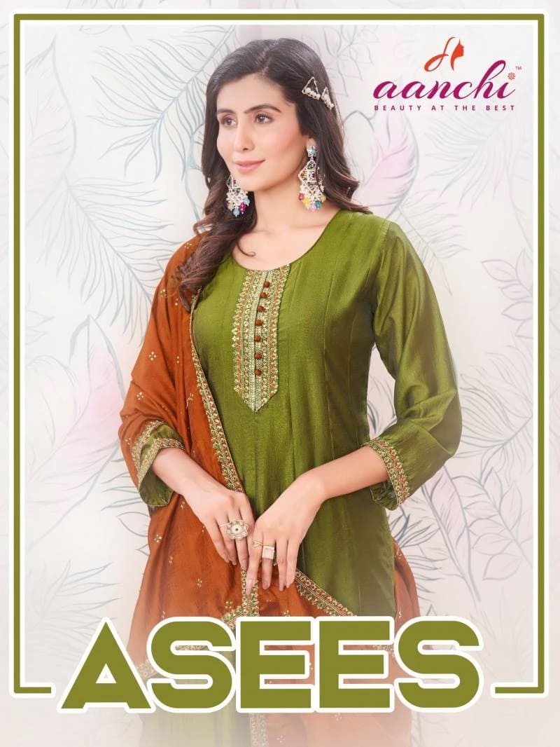 Aanchi Asees Long Kurti Bottom With Dupatta Collection