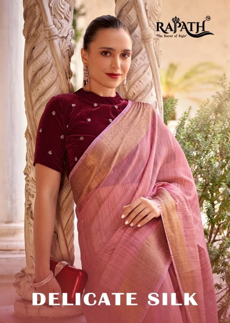Rajpath Delicate Silk Linen Designer Saree Collection