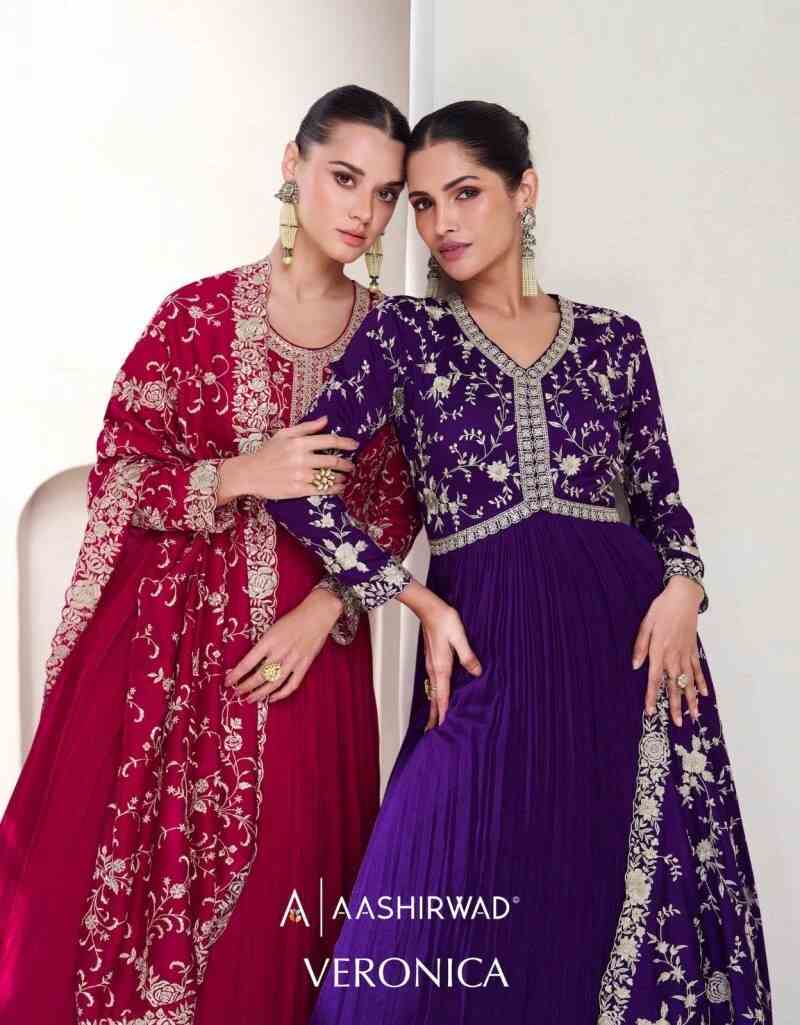 Aashirwad Veronica Silk Designer Gown Collection