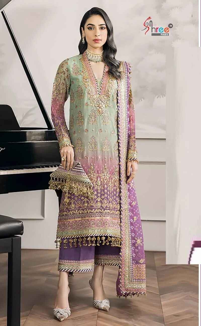 Shree K 5077 Faux Georgette Pakistani Salwar Suits