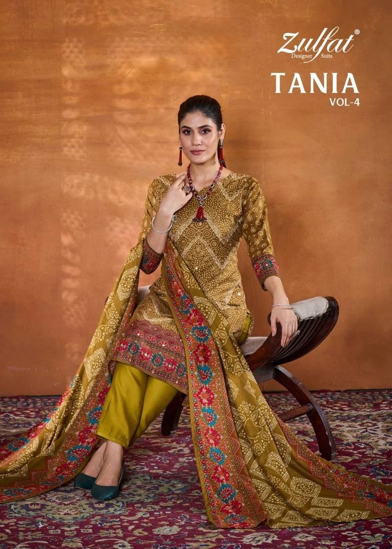 Zulfat Tania Vol 4 Exclusive Cotton Dress Material Collection